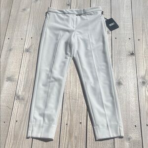 DKNY White/cream Cropped Ponte Pants